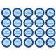 47961T set 20 caketoppers de vafa albastru Boldog szülinapot! D5cm